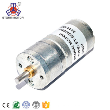 High efficiency 370 dc motor with 25mm gearbox 12V 61Rpm geared motor